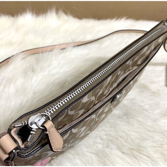 COACH Light Khaki/Beige PEYTON DREAM C Signature PVC EW Swing Pack XBody F51364 - Picture 11 of 16